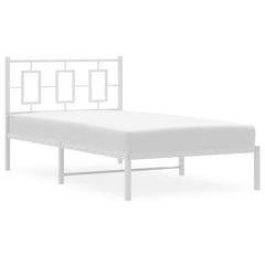 Bed Frame White Powder-coated steel Twin Bed Frame Rectangular