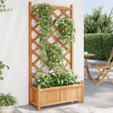 Planter Brown Solid fir wood Large Durable Planter