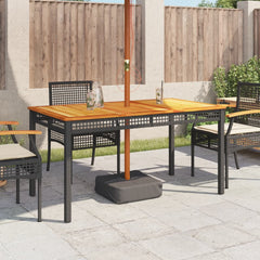 Garden Table Black and Brown