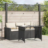 Garden Dining Set Black, Cream White
