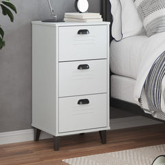 Bedside Table White Engineered wood Standard Bedside Table