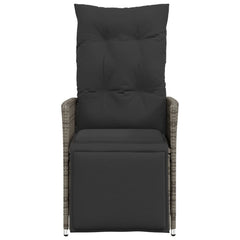 Reclining Garden Chair Set of 2 Grey, Dark Grey