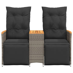 Reclining Garden Sofa Grey