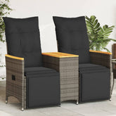 Reclining Garden Sofa Grey
