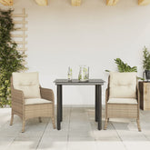 Garden Dining Set Beige PE rattan Small Removable Covers