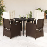 Garden Dining Set Brown