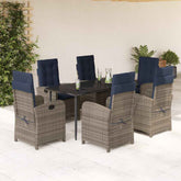 Garden Dining Set Grey, Black, Navy Blue