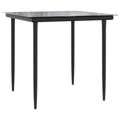 Bistro Set Grey PE Rattan 3 Piece Set Adjustable Footrests