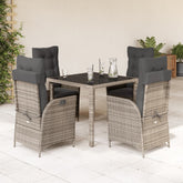 Garden Dining Set Gray, Dark Gray