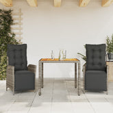 Garden Dining Set Grey, Dark Grey