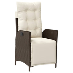 Garden Dining Set Brown, Cream white, Black