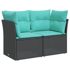 Garden Sofa Black, Blue