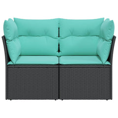 Garden Sofa Black, Blue