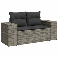 Garden Sofa Grey PE rattan Medium Adjustable Feet Garden Sofa