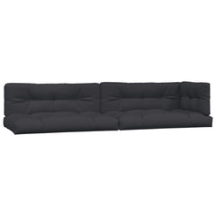 Pallet Sofa Set Acacia wood with black cushions