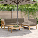 Pallet Sofa Set Taupe Solid Acacia wood Standard Modular