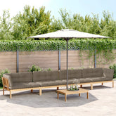 Pallet Sofa Set Taupe Solid Acacia wood, 100% polyester cushions