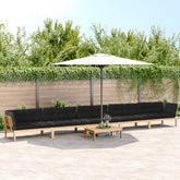 Pallet Sofa Set Natural Wood Solid Acacia Wood Large Modular