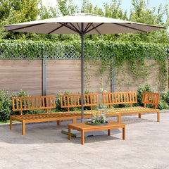 Pallet Sofa Set Natural Wood Solid acacia wood Large Modular
