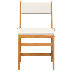 Balcony Set Cream White Solid Acacia wood Medium Durable