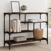 Console Table Smoked Oak Engineered wood, metal Narrow