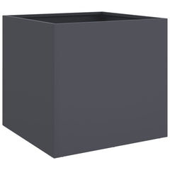 Planter Set of 2 Anthracite Cold-rolled steel Medium