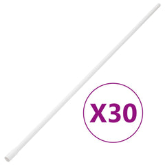White 0.63in PVC cable trunking, 98.4ft length with clips.