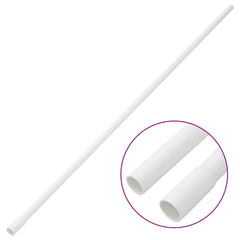 White PVC cable trunking kit with clips, 0.63in wide by 98.4ft long.