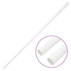 White PVC cable trunking, 0.79 inches wide and 98.4 feet long, shown straight with end detail.