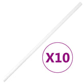 Pack of 10 white PVC cable trunking pieces, 1 inch wide, totaling 32.8 feet.