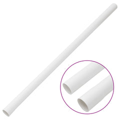 White 1.2-inch PVC cable trunking cover, 32.8 feet long, shown straight with close-up inset.