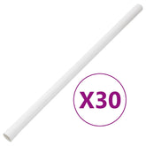 White 1.2-inch PVC cable trunking kit, 98.4 feet long with clips, shown as a straight section with x30 pieces.