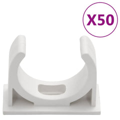 White 1.2-inch PVC cable trunking with clips, 98.4 feet long.