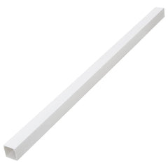 White PVC cable trunking, 2.4x1.6 inches, 32.8 feet long.