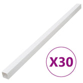 White PVC cable trunking, 2.4x1.6 inches, 98.4 feet in 30 segments, shown with x30 label.