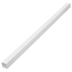 White PVC cable trunking, 2.4x1.6 inches, 98.4 feet long for hiding wires.