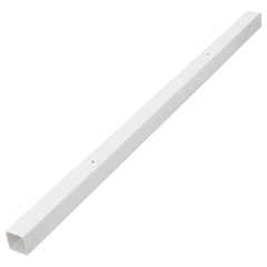 White 2.4x1.6in PVC cable trunking, 98.4ft length, with mounting holes.