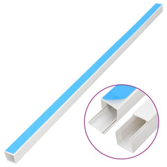Bostome self-adhesive PVC cable trunking in white, 0.8x0.4 inches, designed for cord concealment.