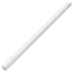 White self-adhesive PVC cable trunking for concealing and organizing cords.