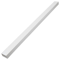 White self-adhesive PVC cable trunking, 98.4 feet long, conceals and organizes cords.