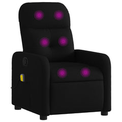 Massage Recliner Chair Black Polyester Fabric, Wood, Metal Standard