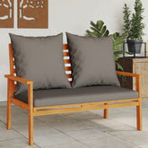 Garden Sofa Bench Dark grey Solid acacia wood 47.2 in long