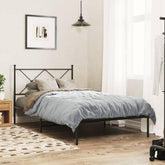 Bed Frame Black Powder-coated steel Twin Bed Frame Rectangular
