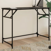 Desk Black Engineered wood, Powder-coated steel