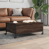 Coffee Table Brown Oak Engineered Wood Small Modern