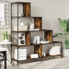 Bookcase Smoked oak Engineered wood, powder-coated steel Large