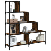 Bookcase Smoked oak Engineered wood, powder-coated steel Large