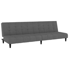 Sofa Bed Dark Grey Velvet (100% polyester), wood, plastic