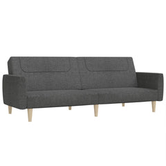 Sofa Bed Dark Grey Fabric (100% polyester), Wood, Foam 2-Seater