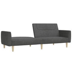 Sofa Bed Dark Grey Fabric (100% polyester), Wood, Foam 2-Seater